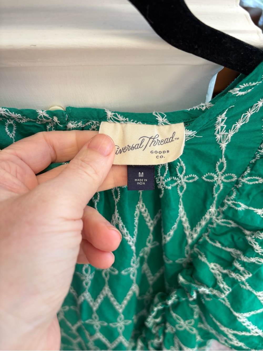 Universal Thread Green Ruffle Sleeve Printed Blouse - Picture 4 of 6